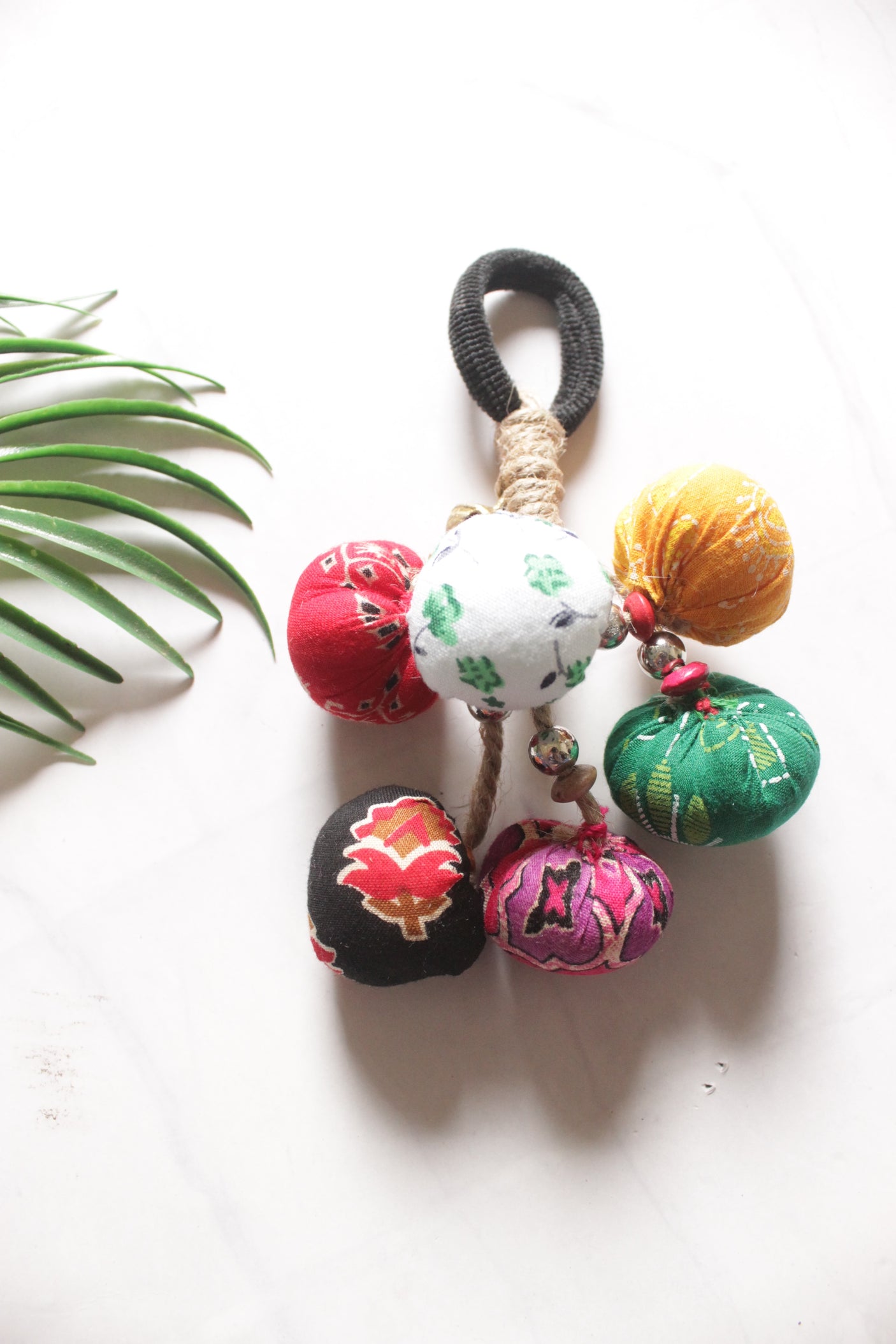 Handmade Multi-Color Vibrant Fabric Rubber Band