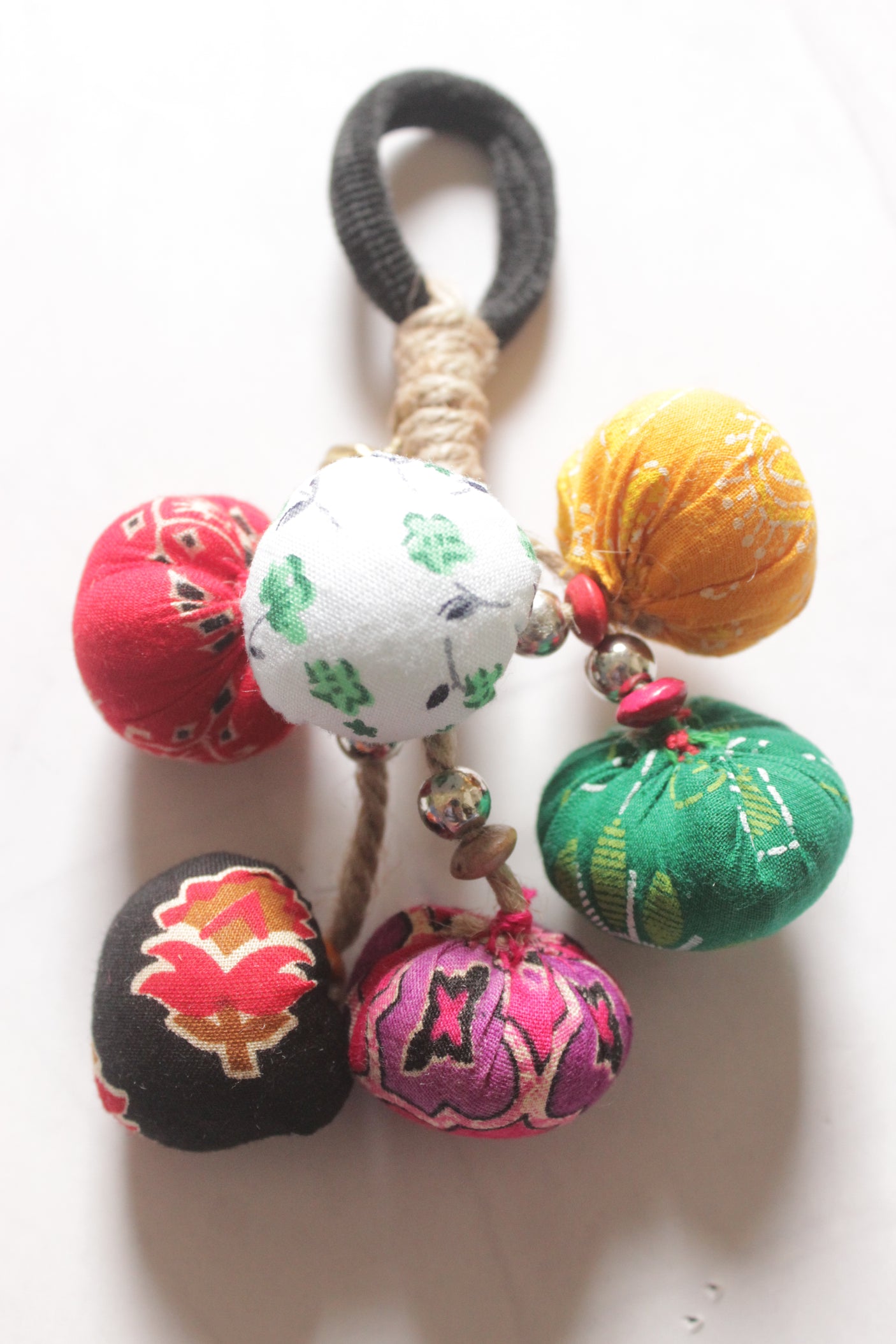 Handmade Multi-Color Vibrant Fabric Rubber Band