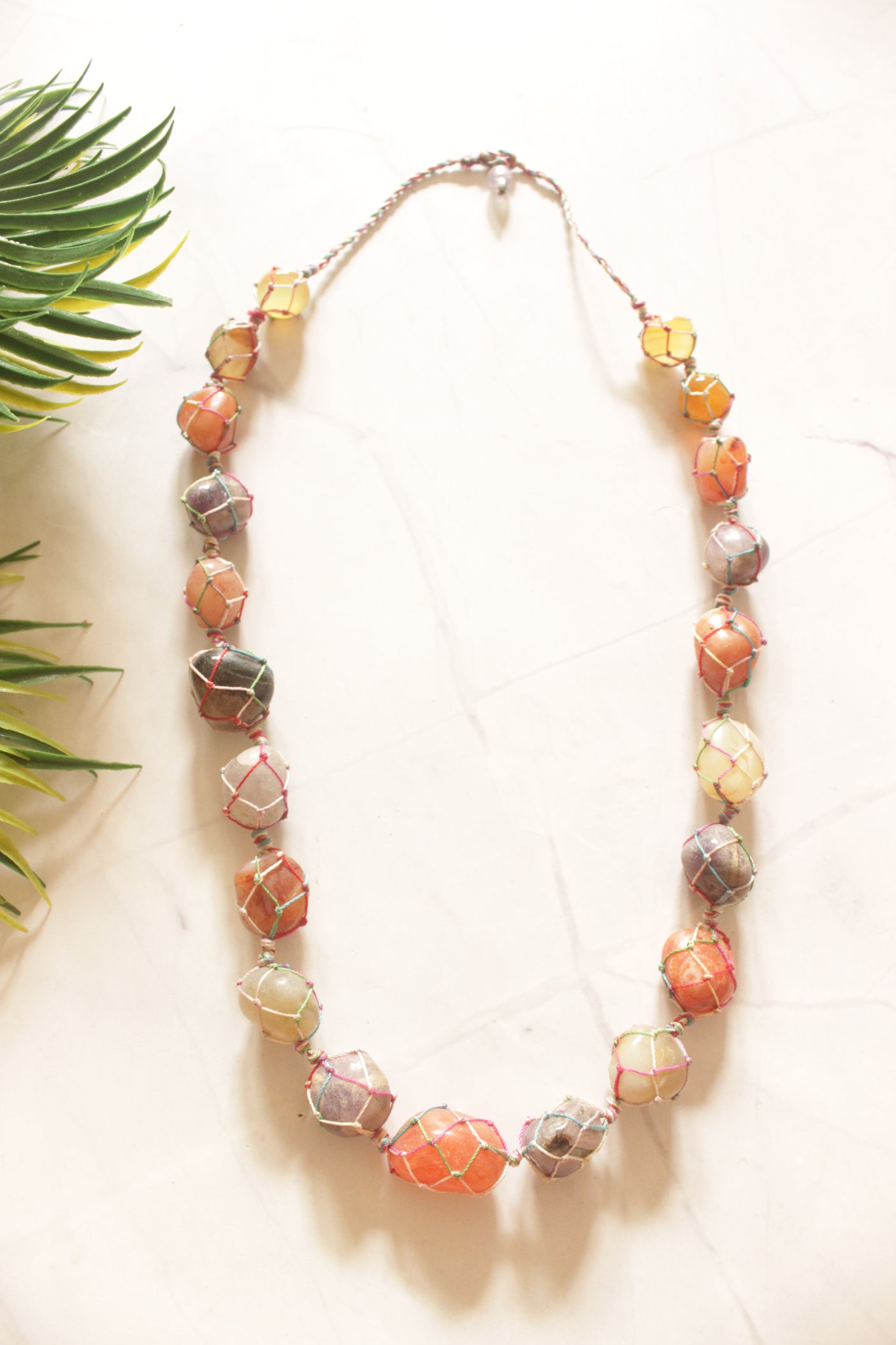 Multi-Color Gemstones Necklace