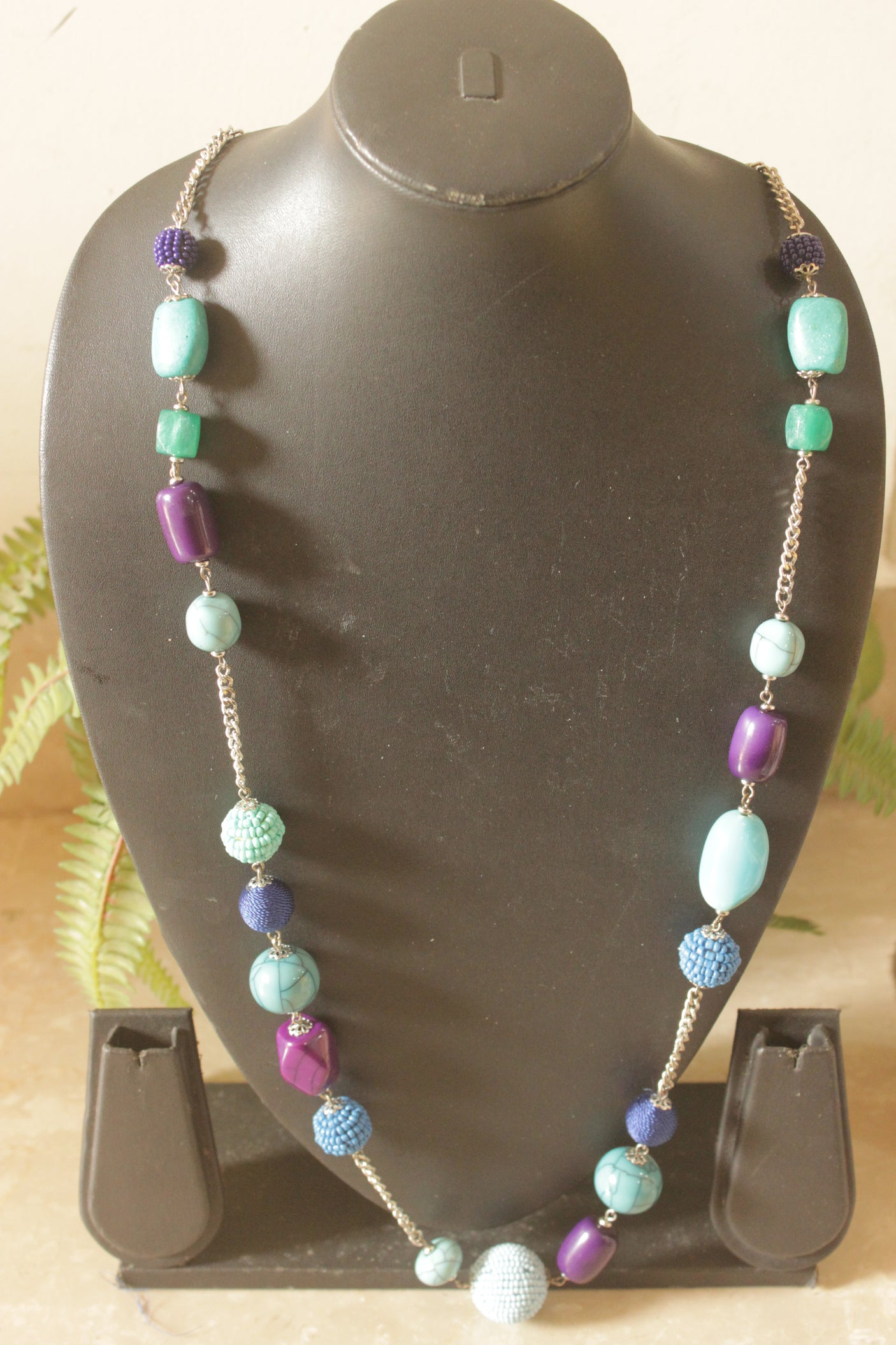 Blue Lagoon Handcrafted Bohemian Bead Necklace