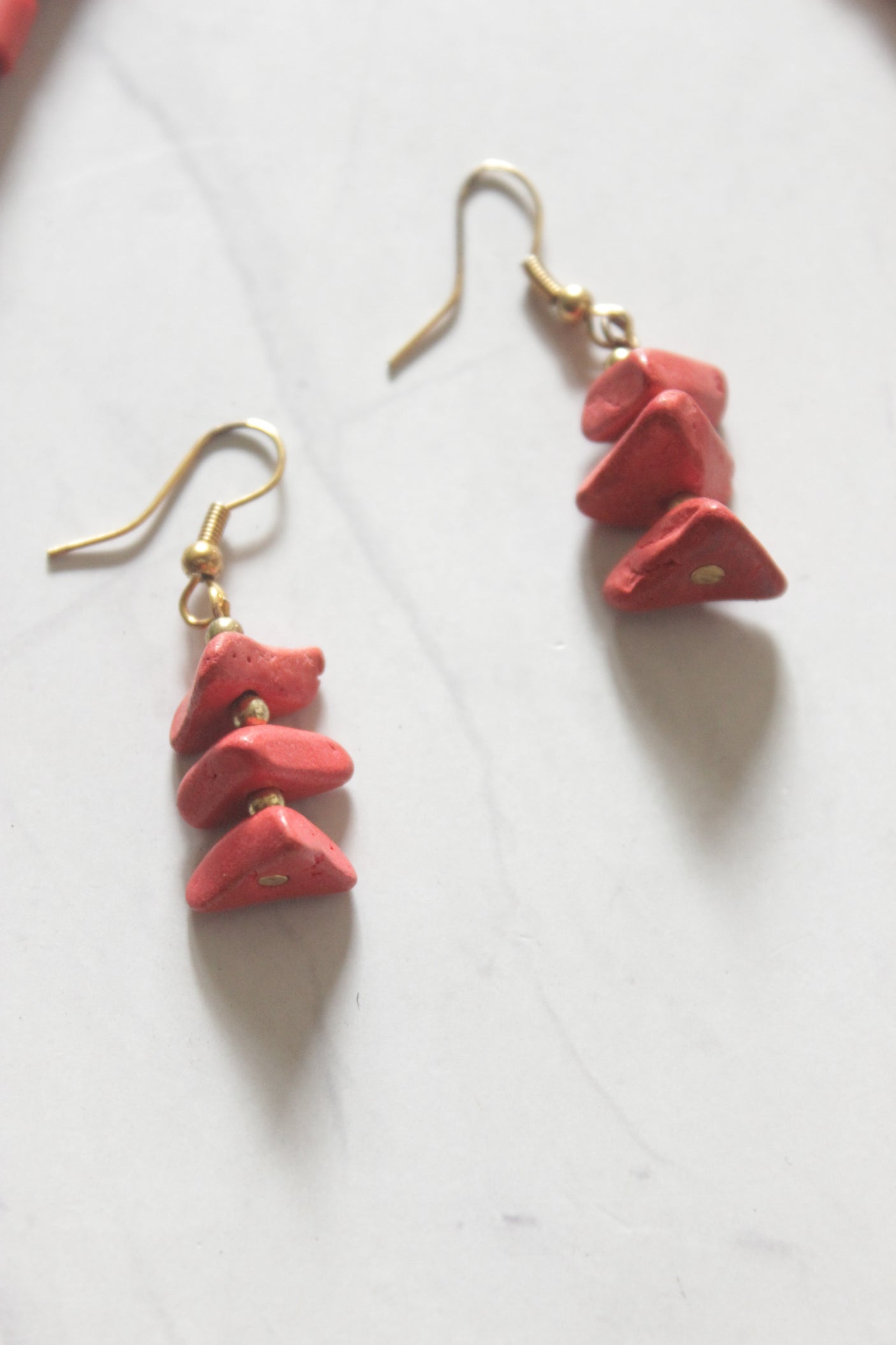 Turquoise and Red Beads Necklace Set