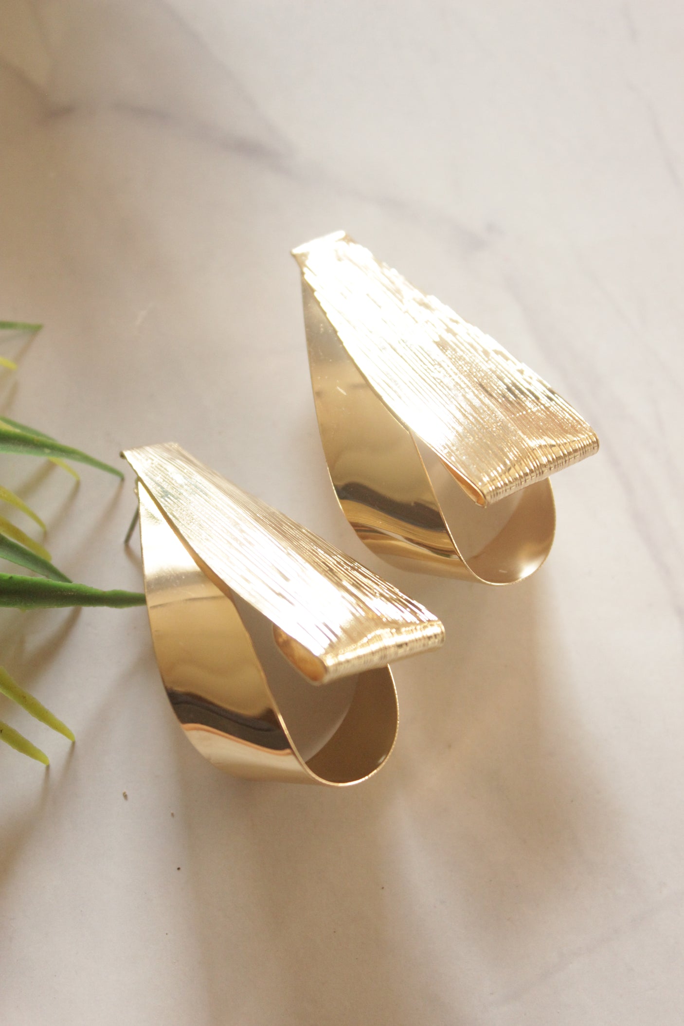 Golden Stud Earrings