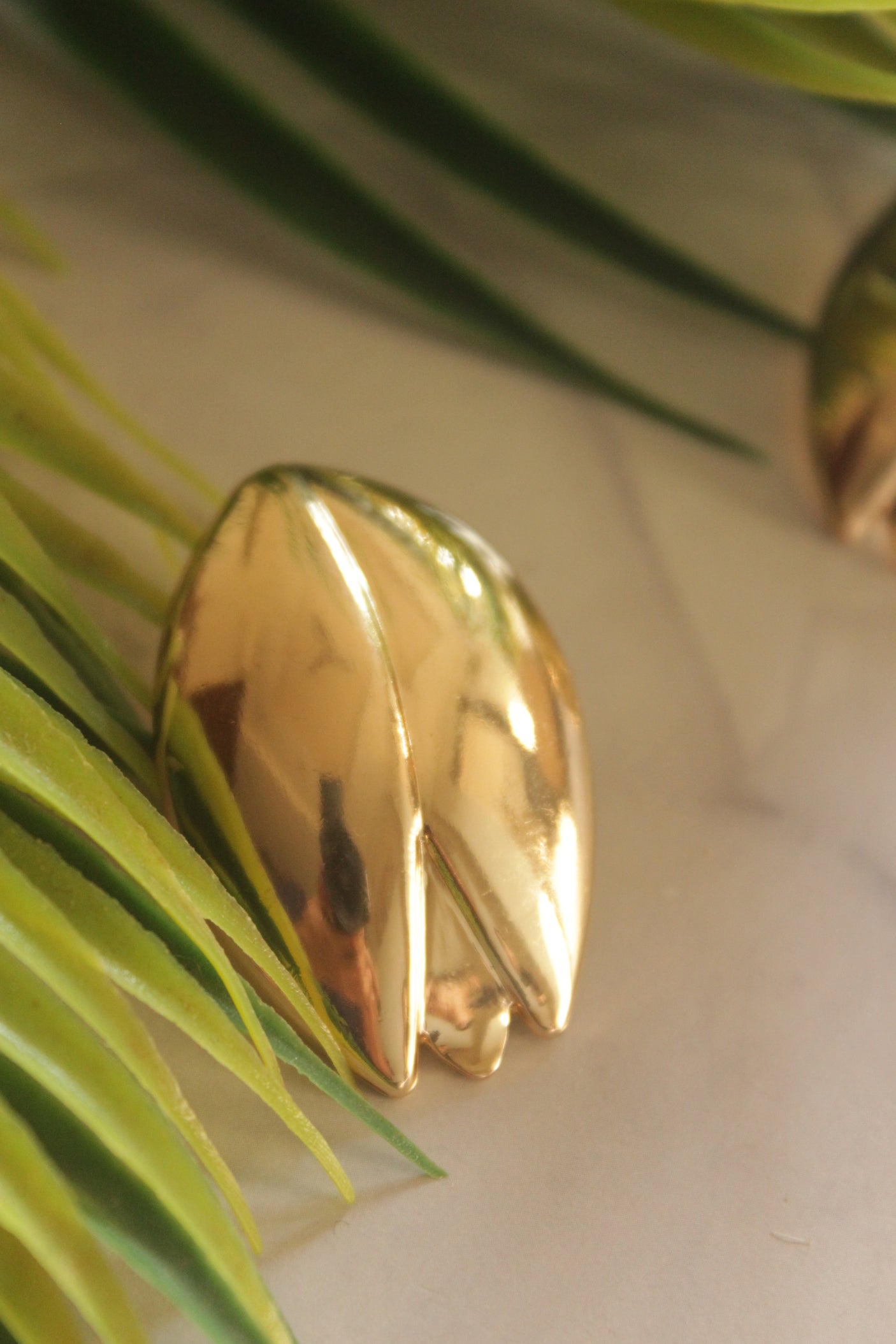 Golden Stud Earrings