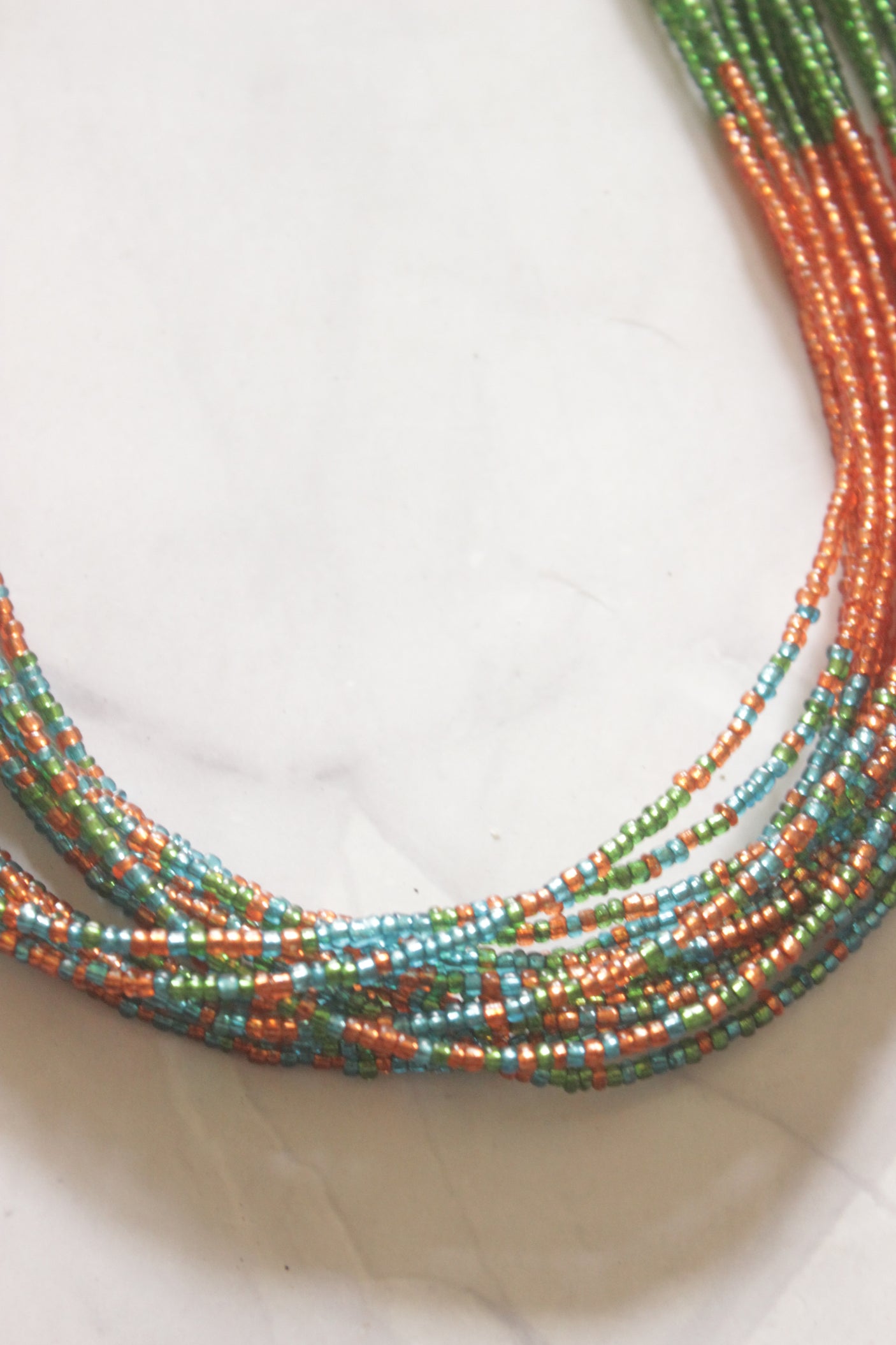 Multi-Color Glass Beads Handmade Necklace Set