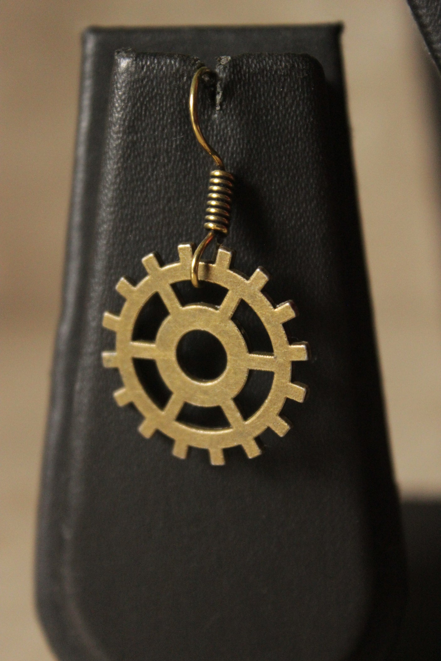 Ikat Fabric Adjustable Thread Closure Necklace Set with Antique Gold Finish Metal Accents