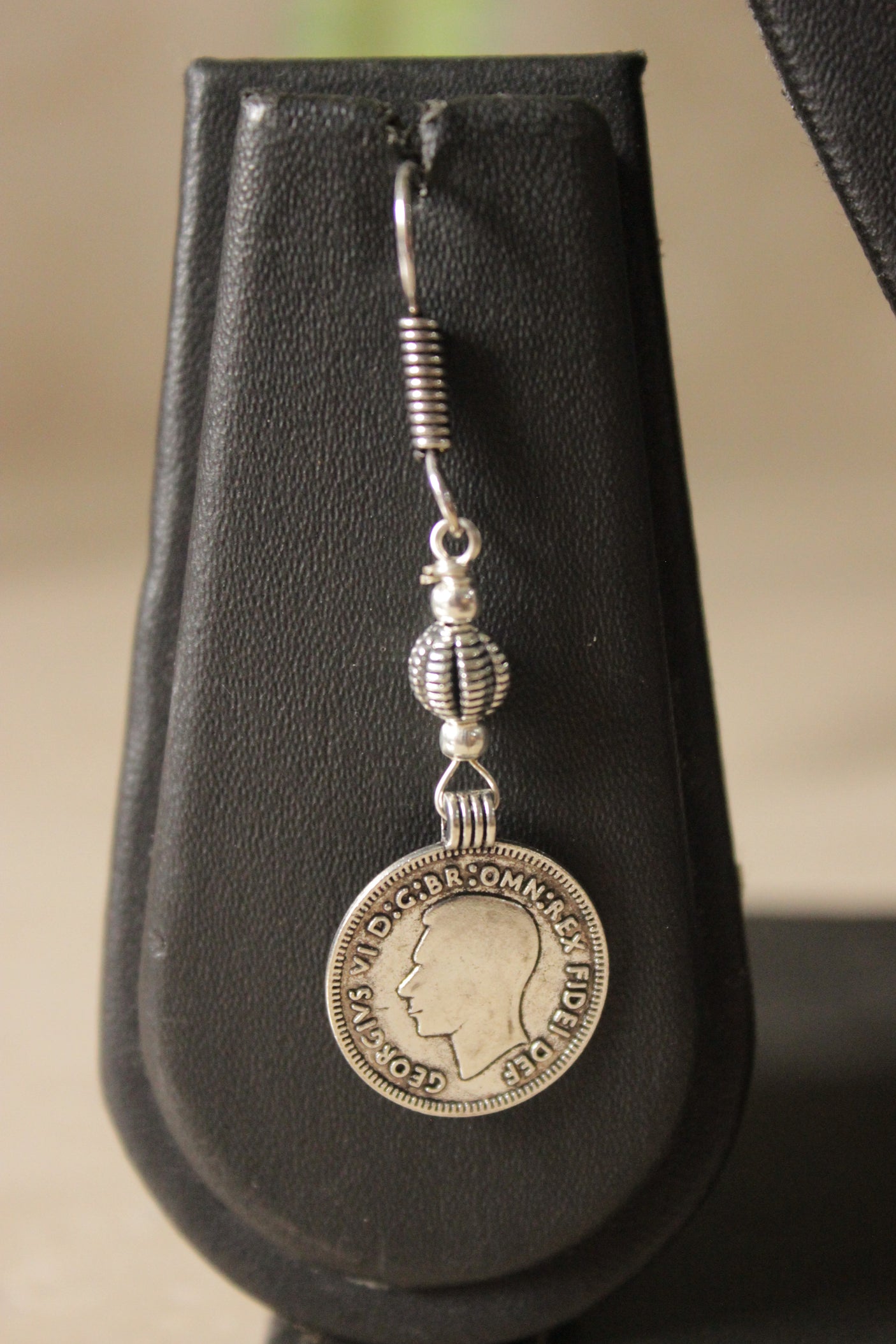 2 Layer Lime Green Beads and Vintage Stamped Metal Coins Braided Necklace Set