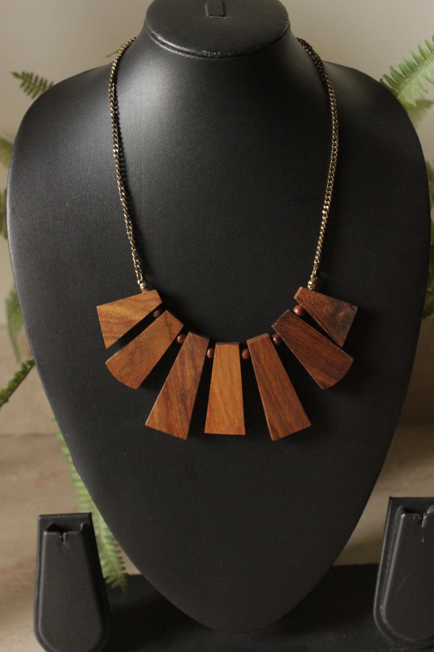 Wooden Charms Handmade Chain Necklace