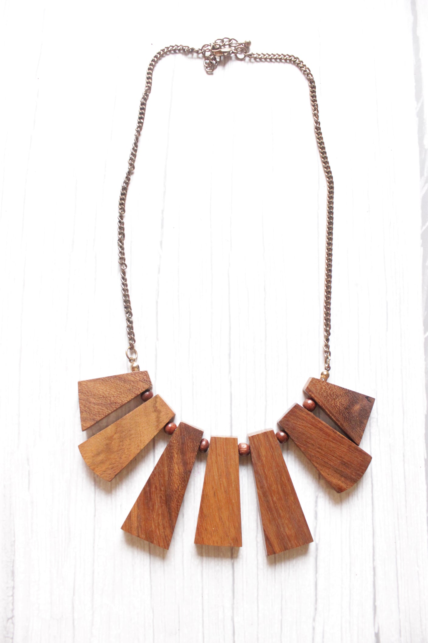 Wooden Charms Handmade Chain Necklace