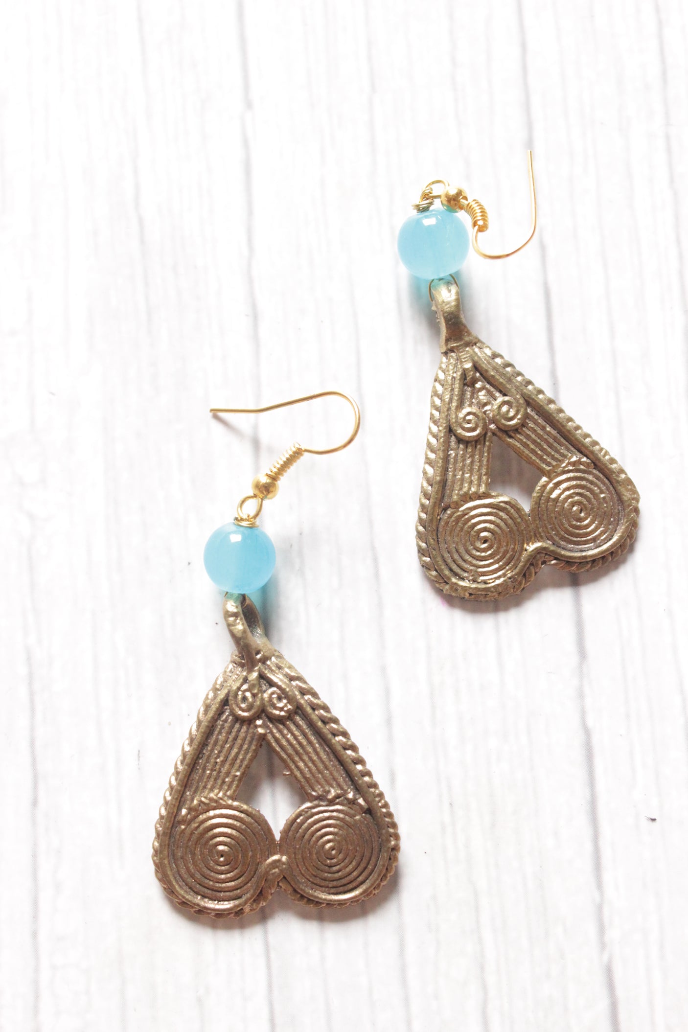 Fabric Beads Embellished Dhokra Pendant Handcrafted Necklace Set