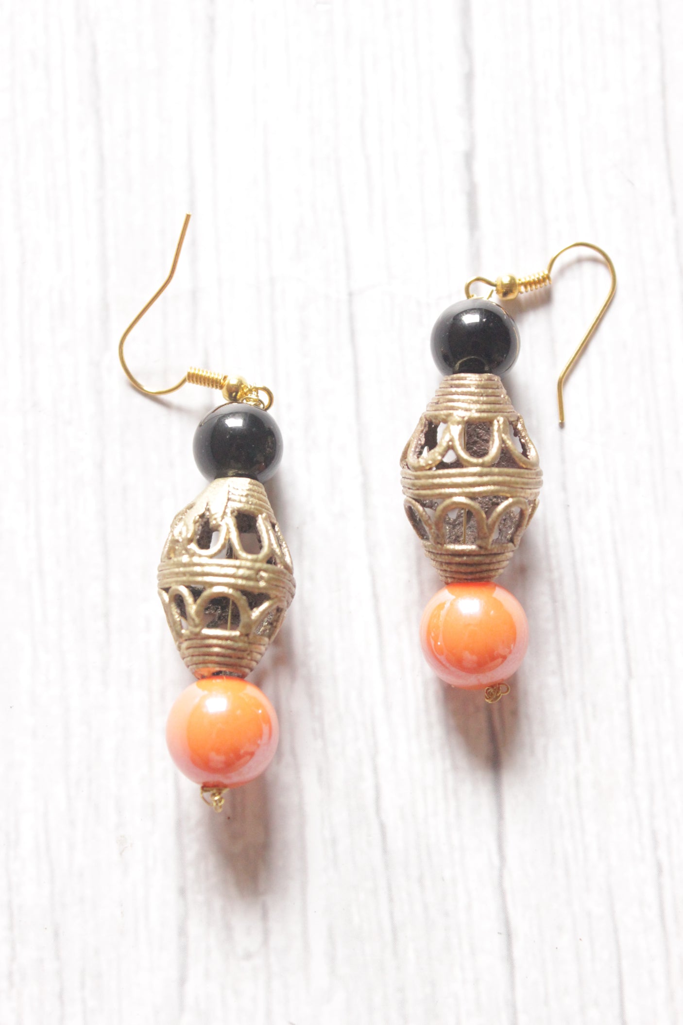 Hand Braided Dhokra Pendant Hasli Style Necklace Set