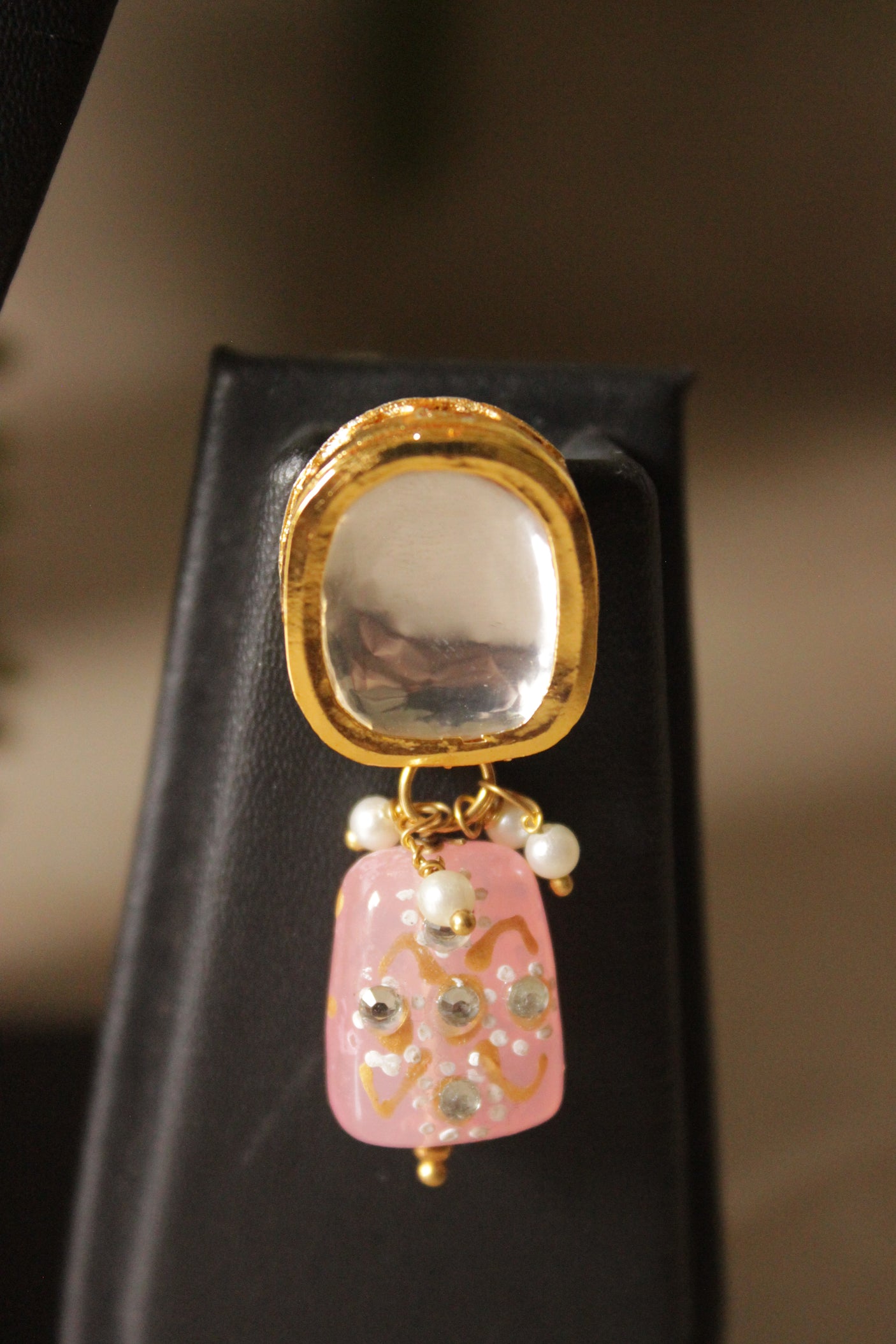 Kundan Stones and Meenakari Work Beaded Festive Adjustable Closure Choker Necklace Set