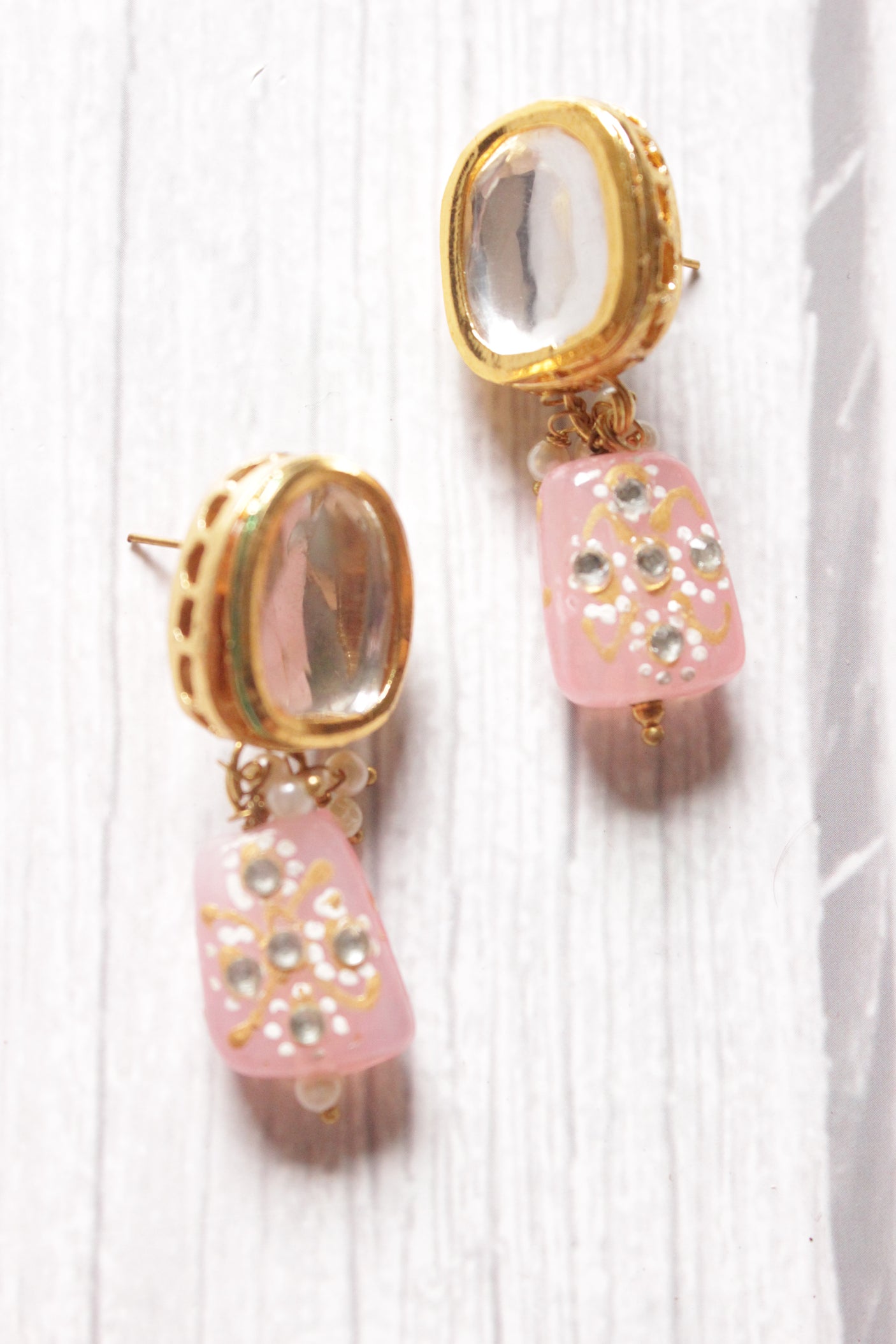 Kundan Stones and Meenakari Work Beaded Festive Adjustable Closure Choker Necklace Set