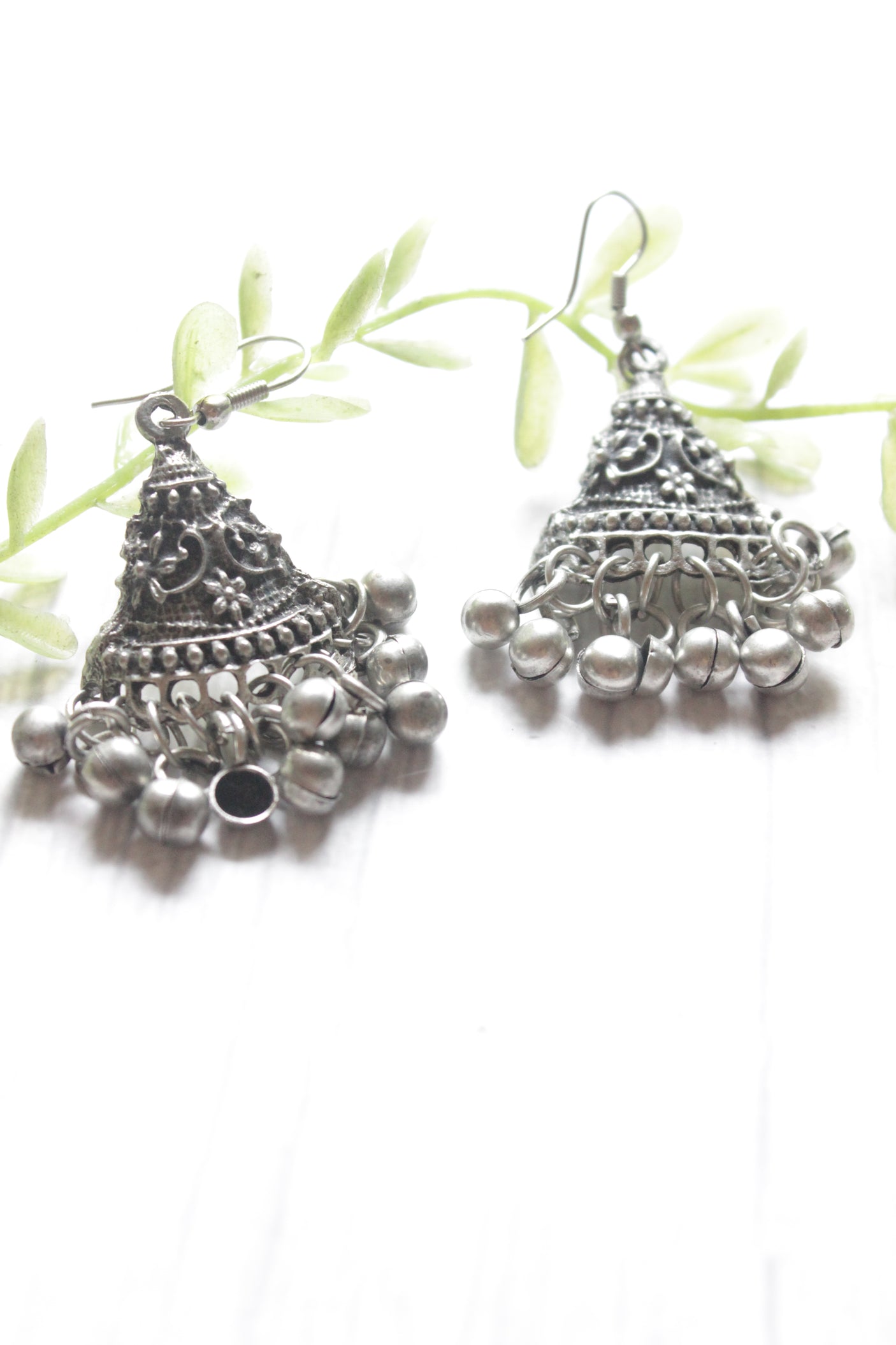 Multi-Color Enamel Painted Elaborate Oxidised Finish Choker Necklace Set