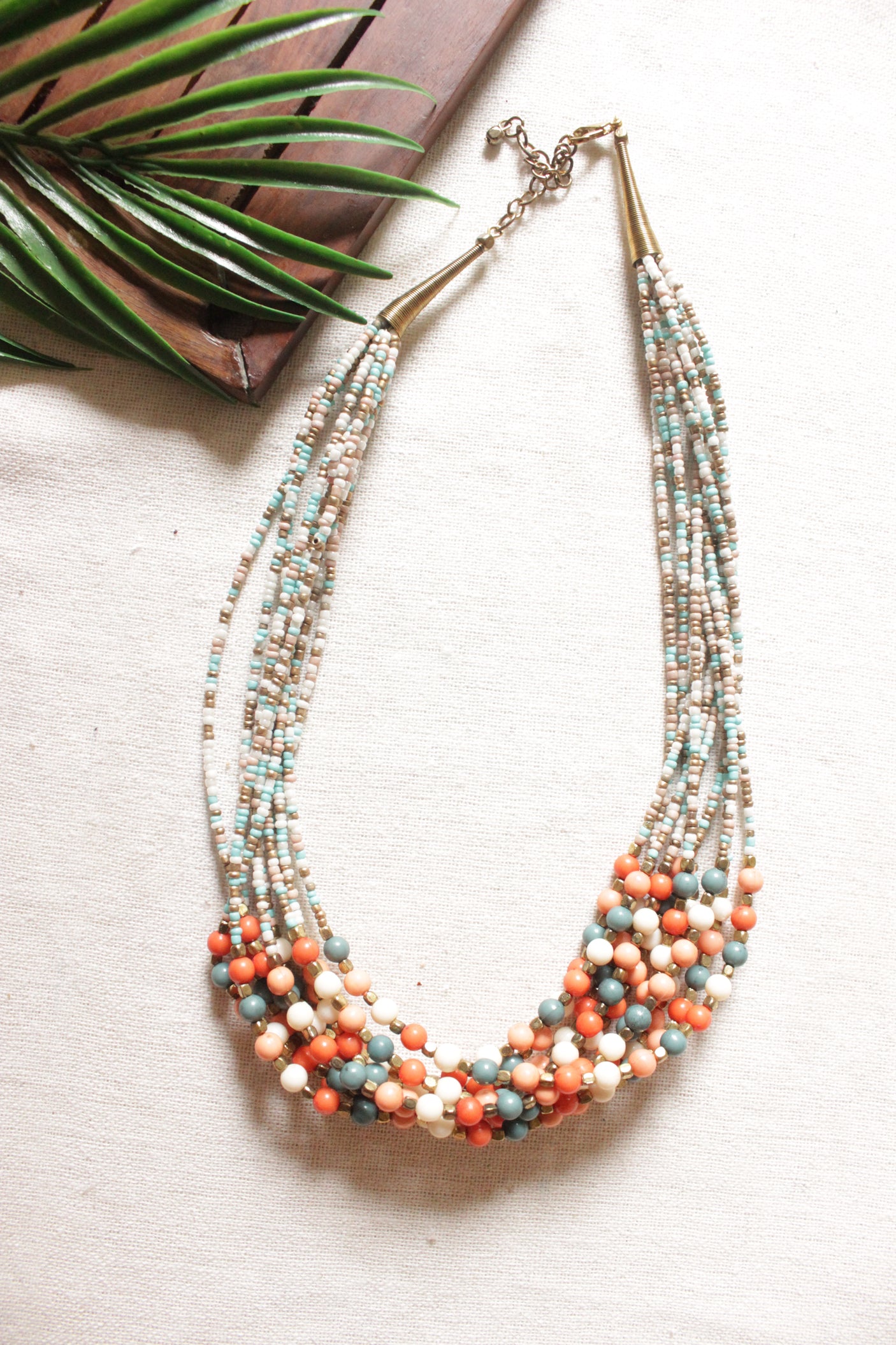 Multi-Color Plastic Beads Multi-Layer Versatile Everyday Necklace