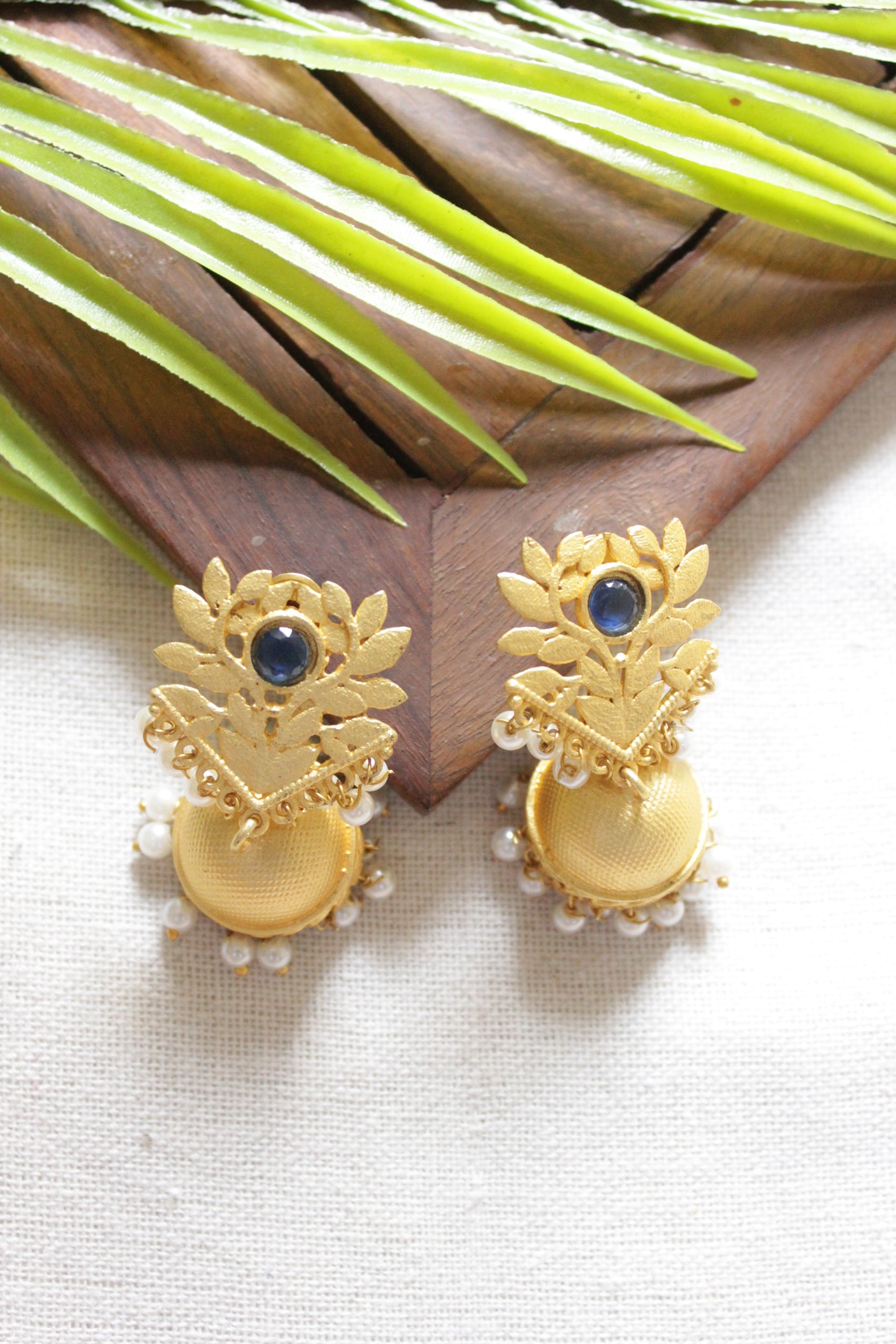 Gold Finish Premium Brass Jhumka Earrings