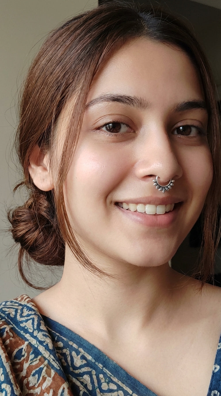 Two Oxidised Silver Septum Nosepins