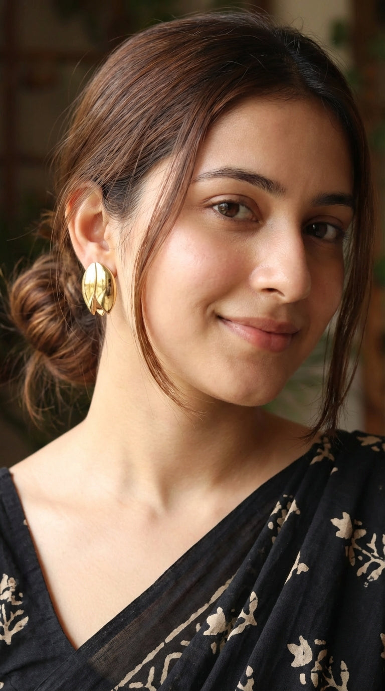 Golden Stud Earrings