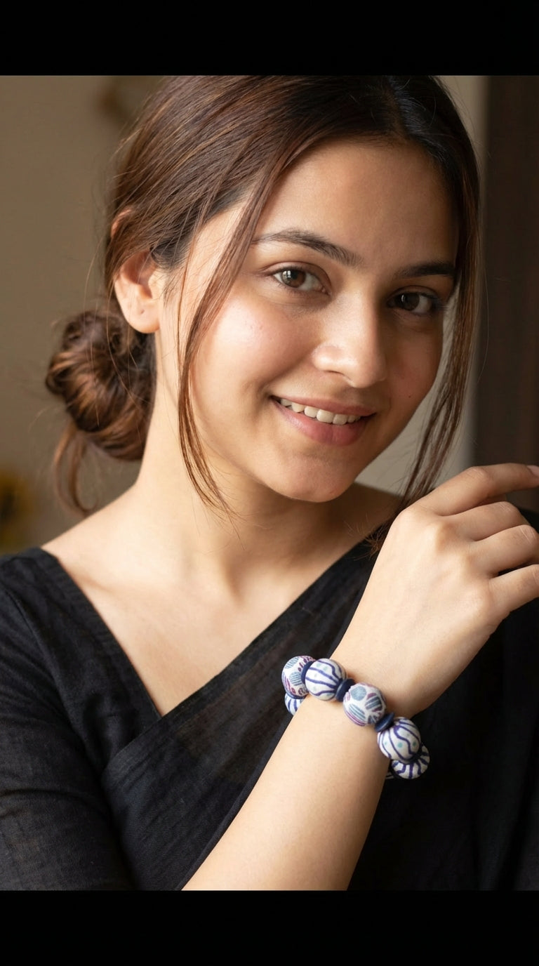 Fabric Beads Handmade Bracelet