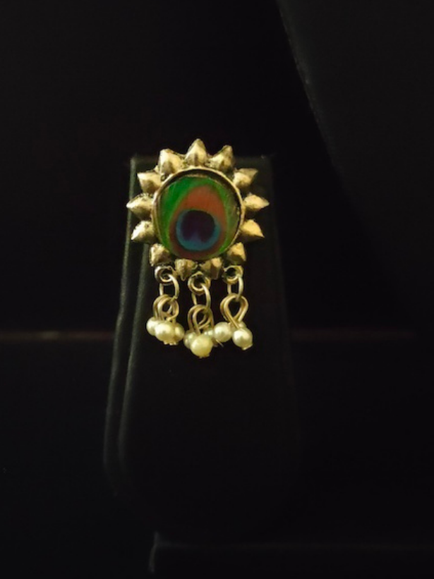 Peacock Motif Choker Necklace Set