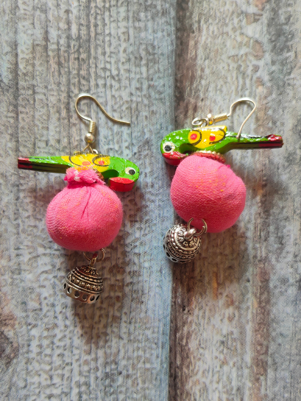 3 Layer Fabric Beads Hand-Painted Necklace Set