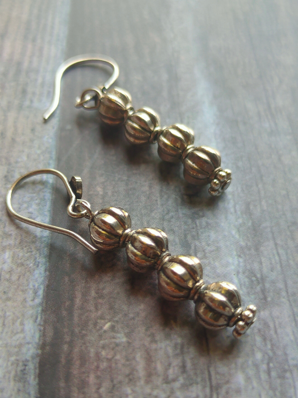 2 Layer Necklace Set with Metal Beads and Pendants