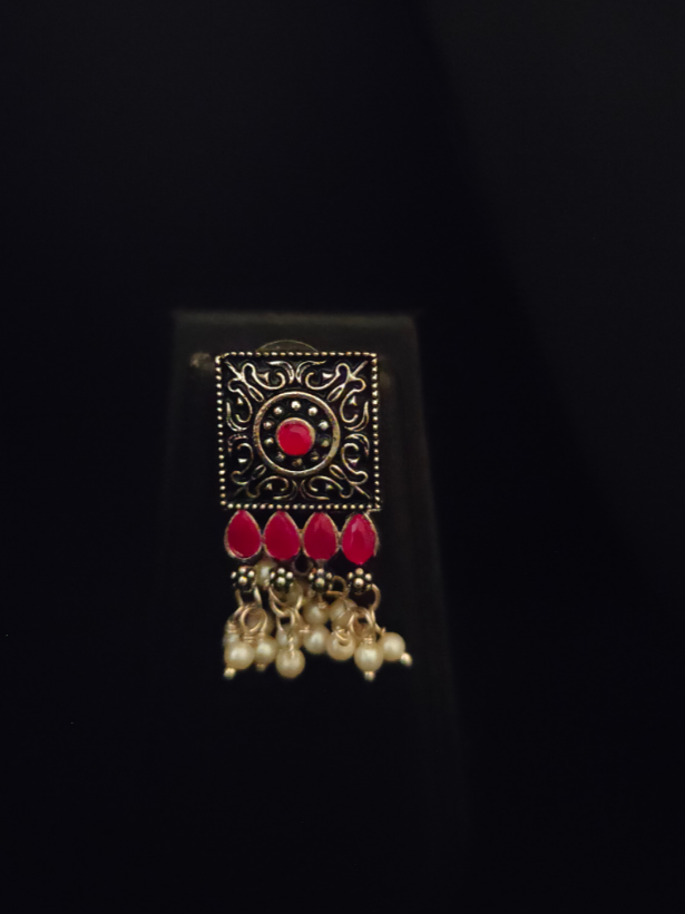 Choker Necklace Set with Embedded Stones and Beads