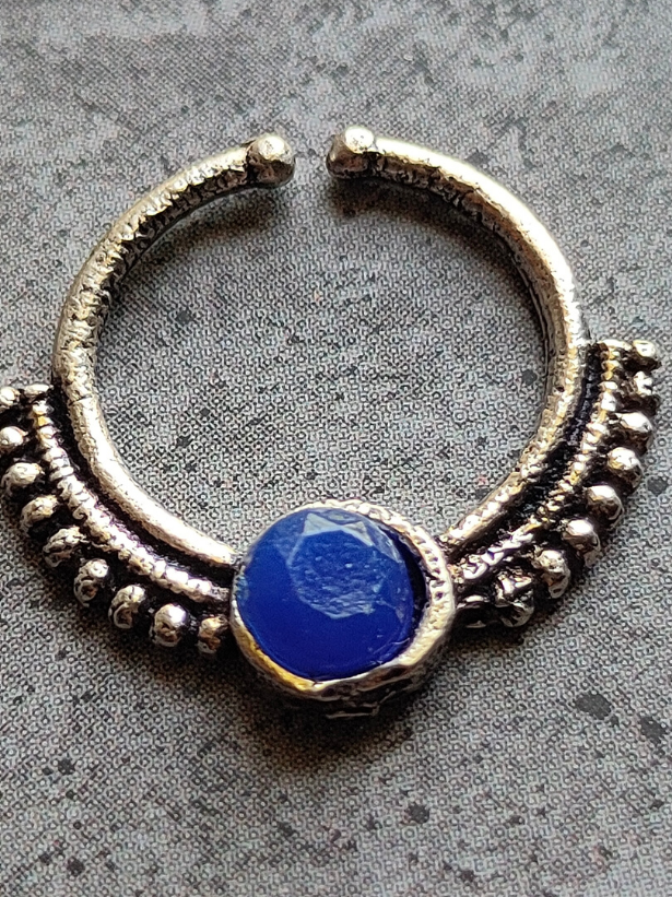 Four Oxidised Silver Septum Nosepins