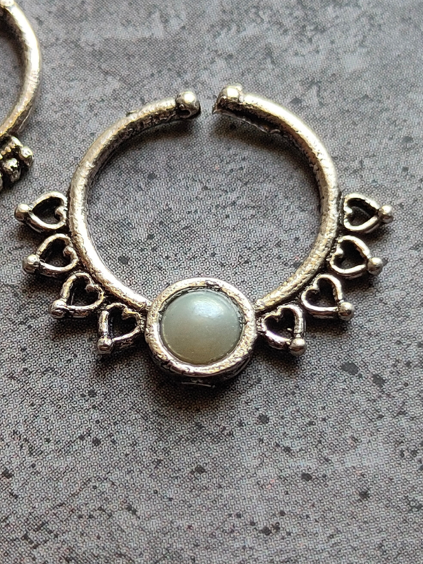 Four Oxidised Silver Septum Nosepins