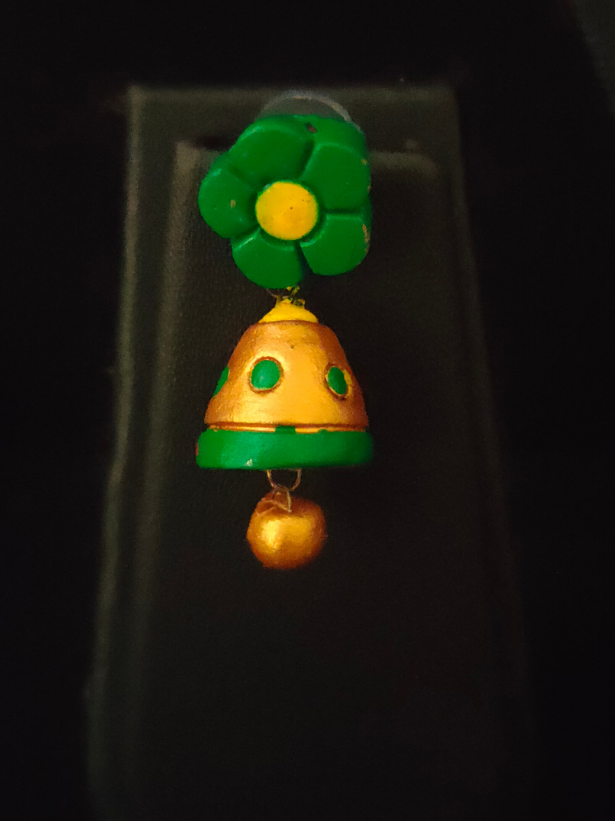 Green Arc Shaped Terracotta Necklace Set