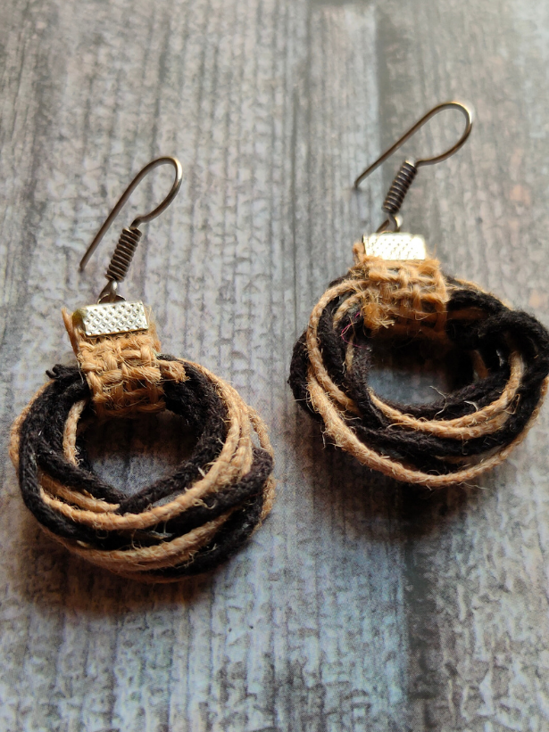 Handcrafted Eco-Friendly Twisted Rope & Jute Necklace Set