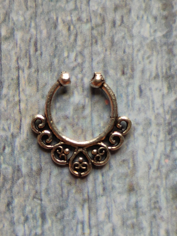 Set of Four Oxidised Silver Septum Nosepins