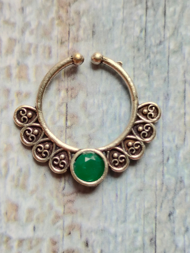 Set of Two Oxidised Silver Septum Nosepins