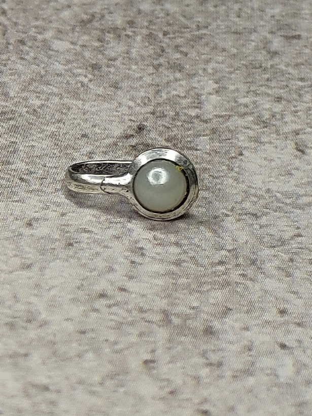 Three Stone Studded Oxidized Silver-Plated Tribal Clip On Nosepin