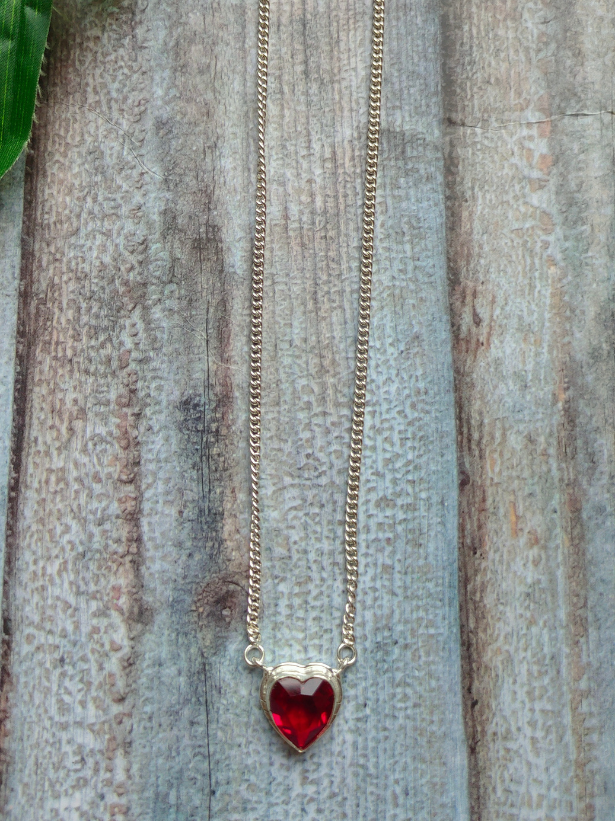 Pink Hydro Heart Cut Gemstone Handmade Necklace 18" To 21"