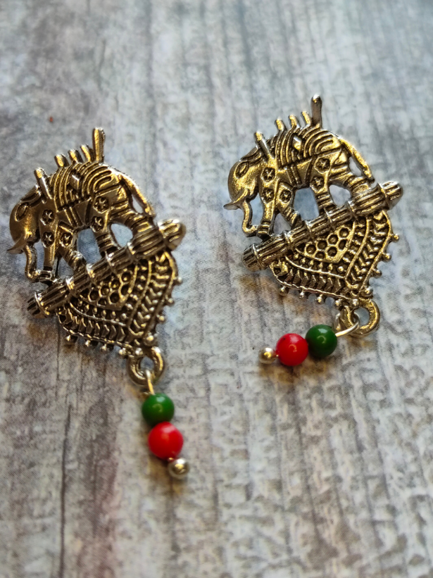 Elephant Motif Beaded Necklace Set