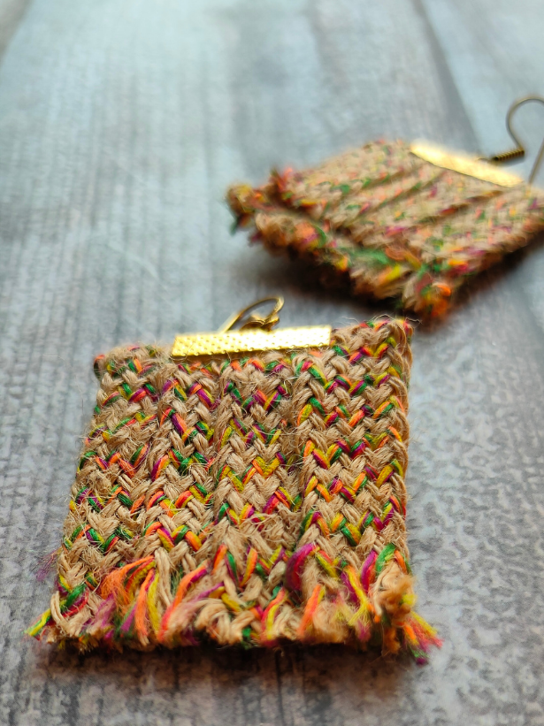 Handcrafted Pure Marble Necklace Set with Jute and Thread