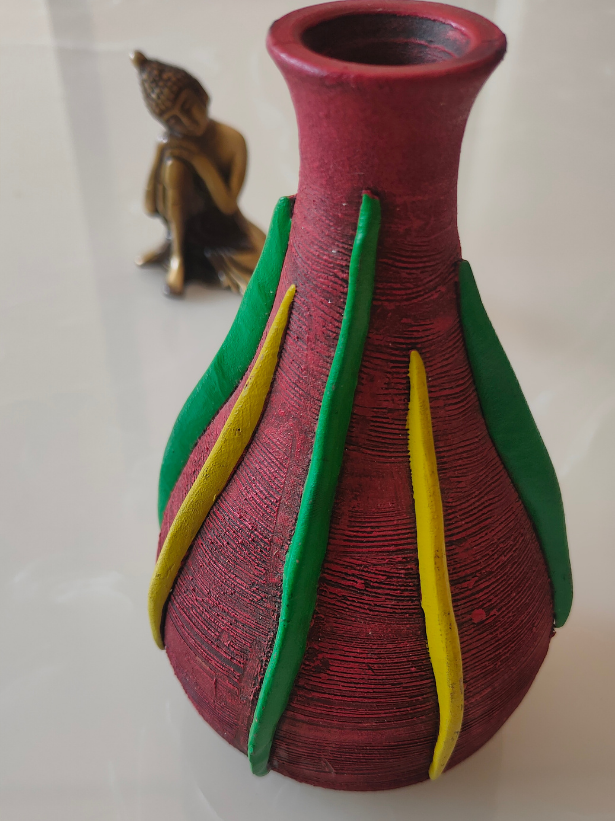 Earthy Red Handcrafted Traditional Terracotta Clay Pot