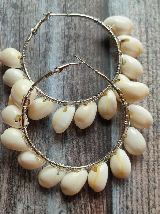 Shell Work Dangler Earrings