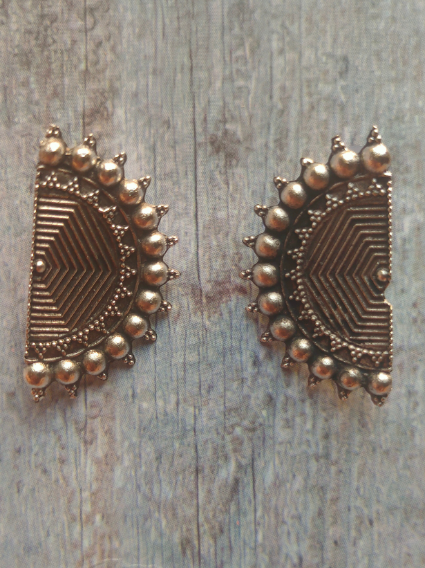 Half Moon Metal Stud Earrings