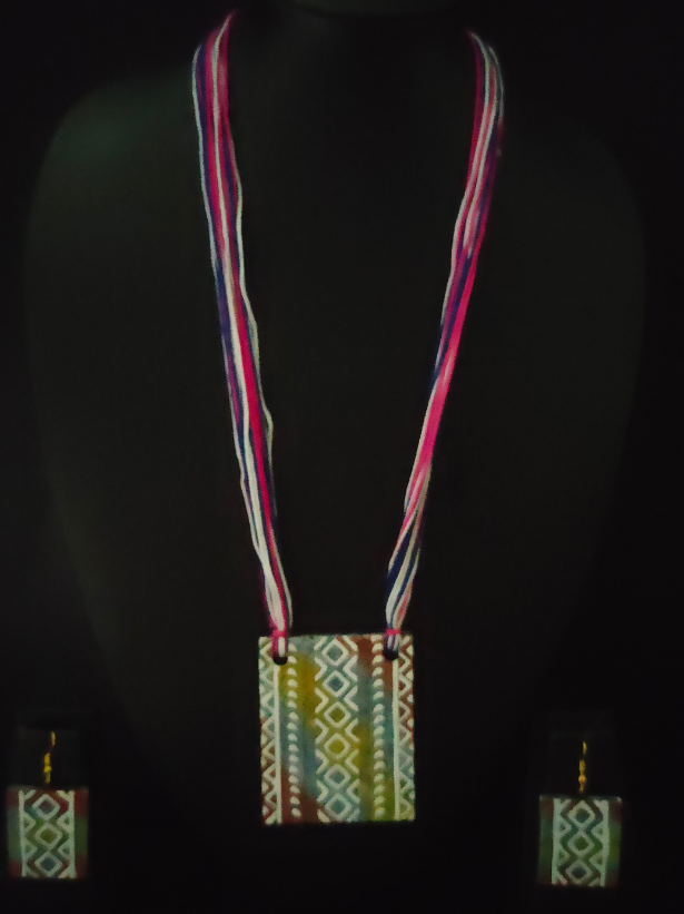 Handcrafted Multi-Color Shaded Clay Necklace Set