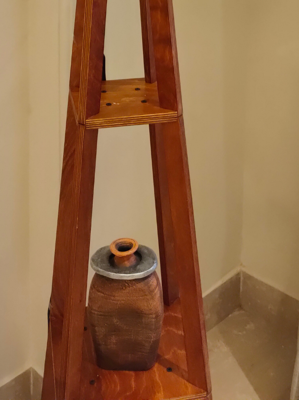 Earthy Brown and Silver Handcrafted Tribal Terracotta Clay Pot