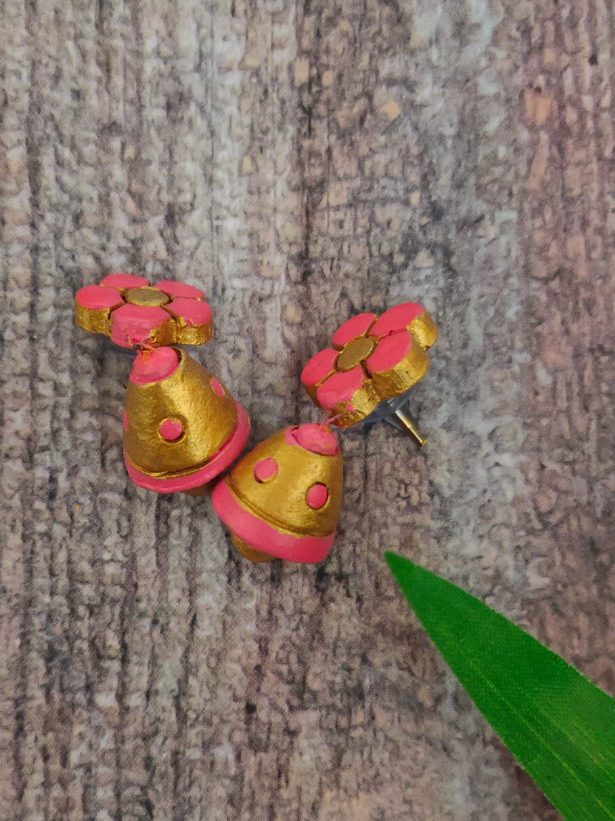 Thread Closure Terracotta Necklace Set