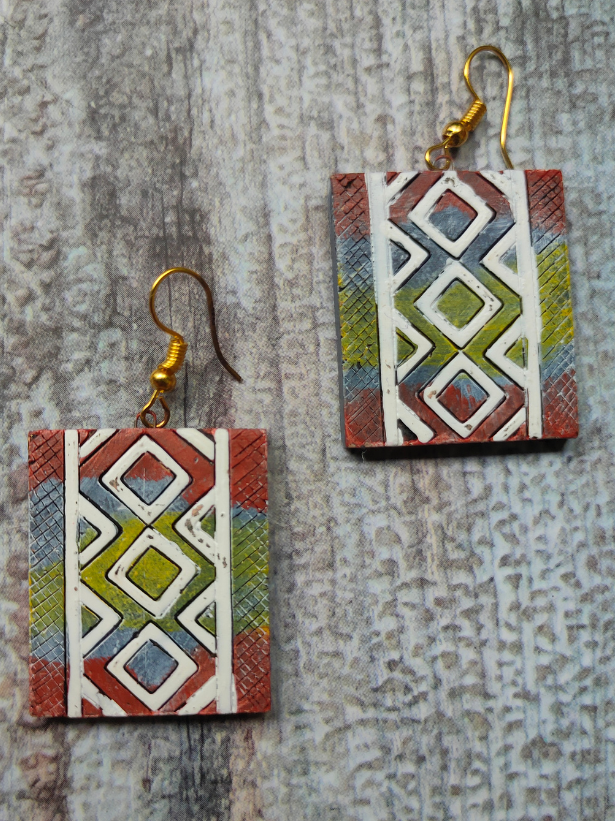 Handcrafted Multi-Color Shaded Clay Necklace Set