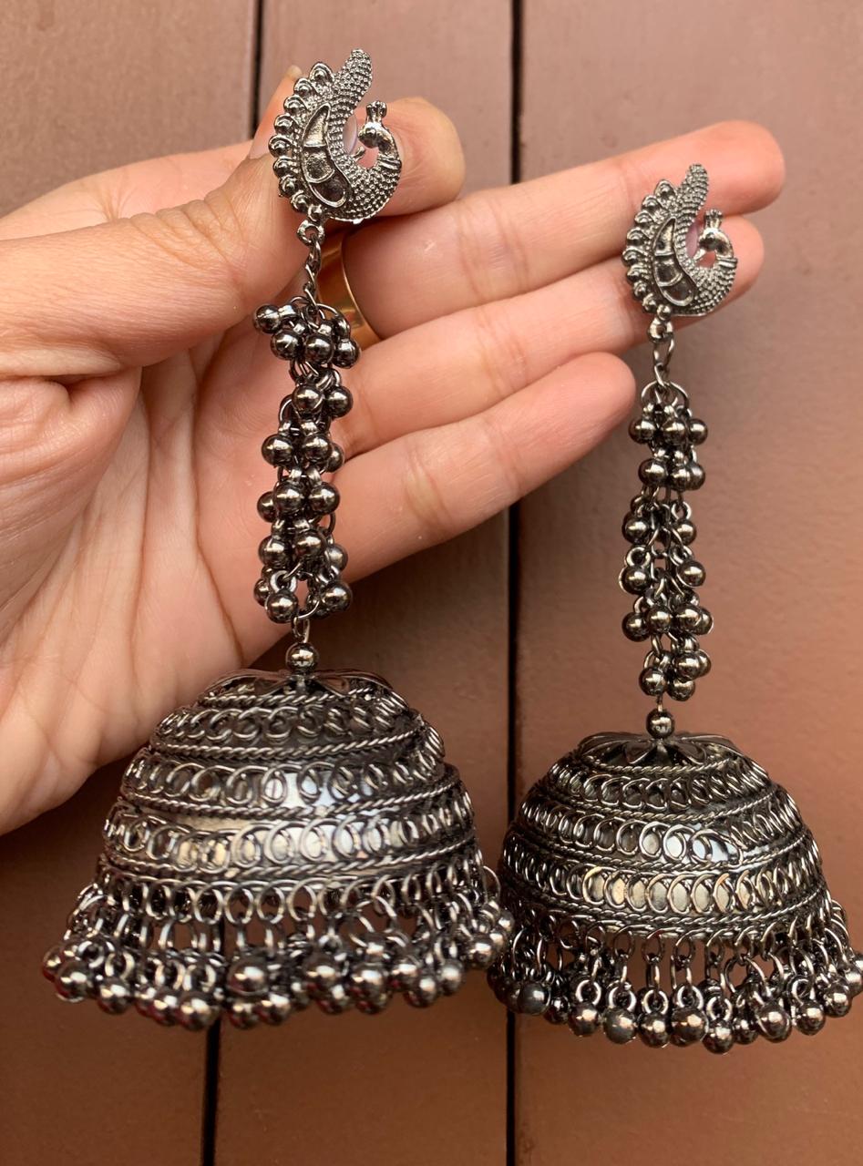 Statement Long Chain Jhumkas
