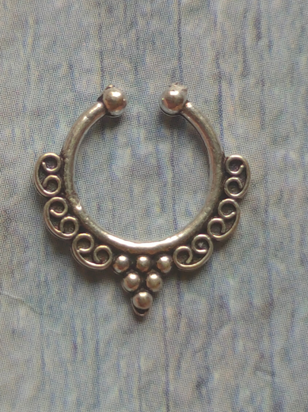 Set of Three Oxidised Silver Septum Nosepins