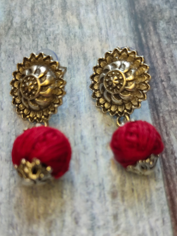 Fabric Beads Chakra God Motif Necklace Set