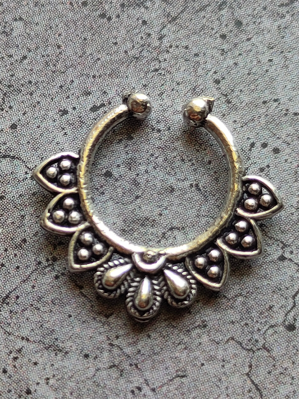 Five Oxidised Silver Septum Nosepins