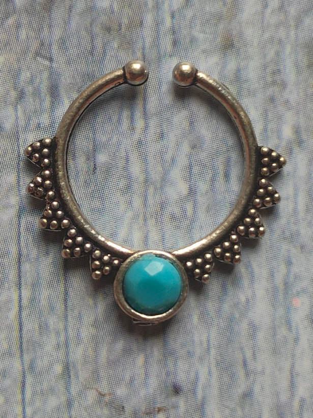 Set of Two Oxidised Silver Septum Nosepins