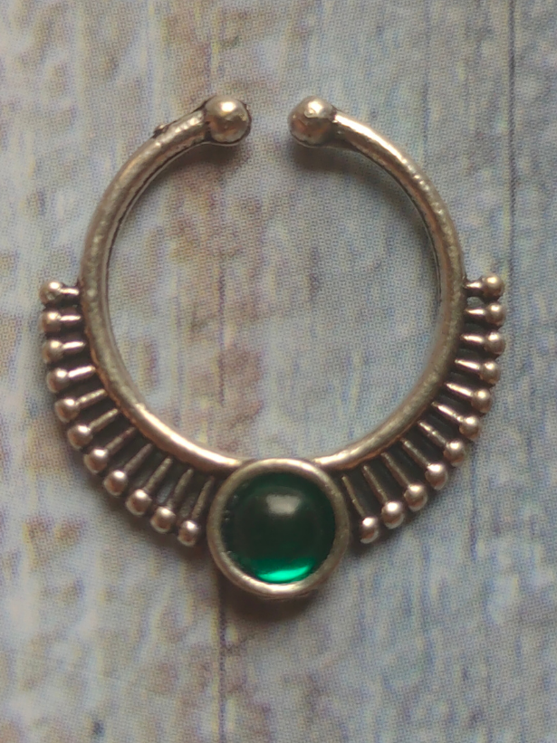 Set of Two Oxidised Silver Septum Nosepins