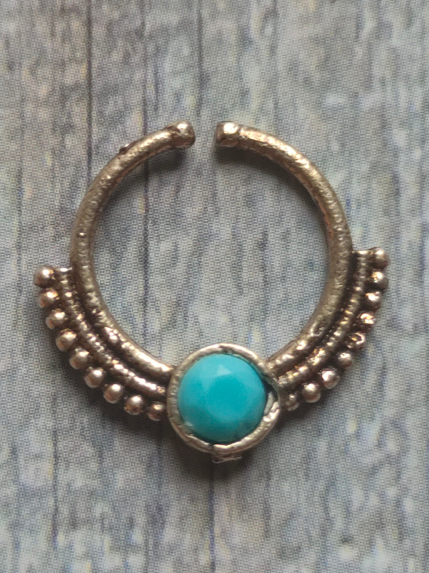 Set of Four Oxidised Silver Septum Nosepins
